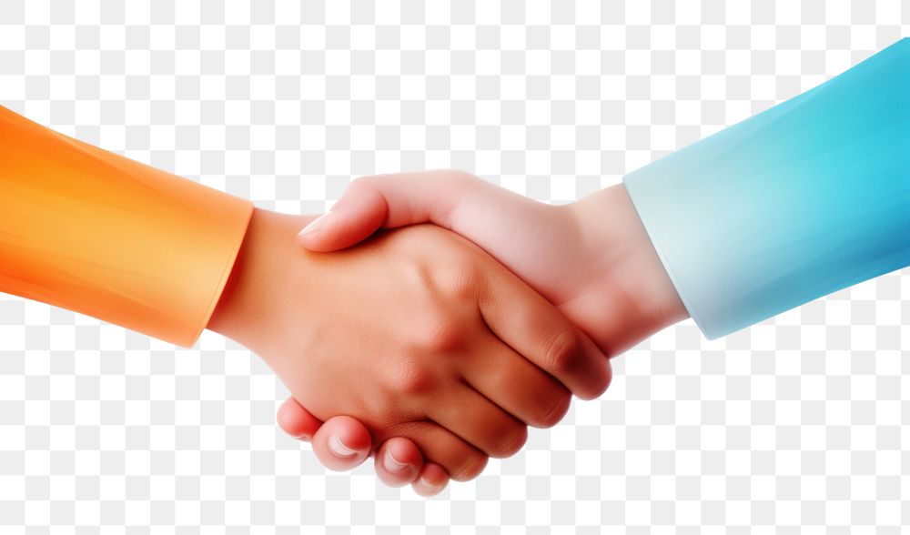 PNG Handshake agreement greeting white background. AI generated Image by rawpixel.
