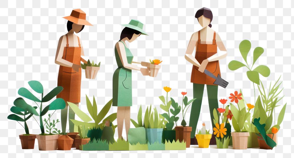PNG Gardening outdoors nature adult. AI generated Image by rawpixel.
