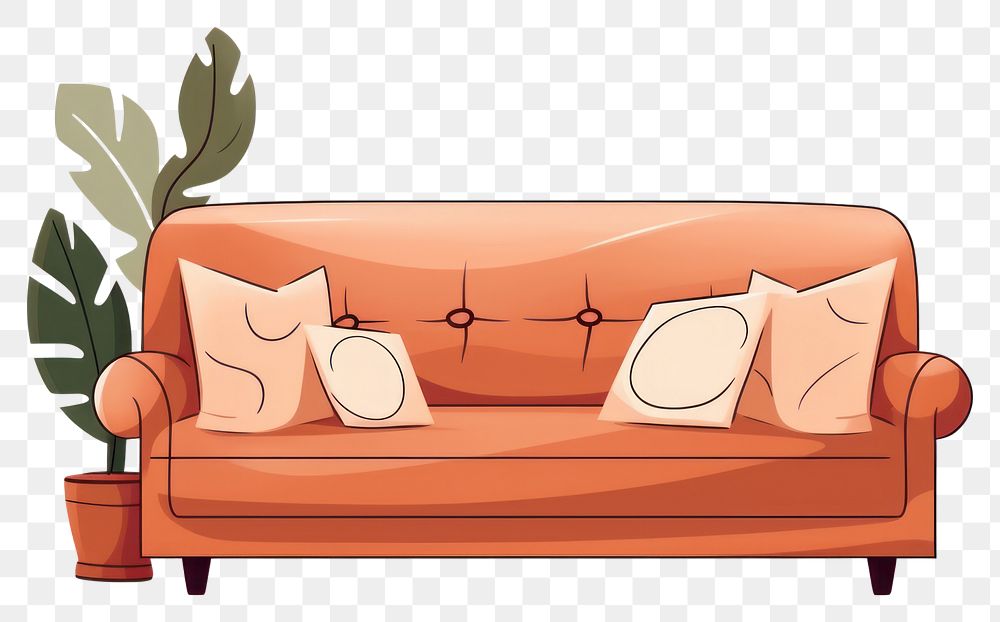 PNG Furniture cushion sofa comfortable. AI generated Image by rawpixel.