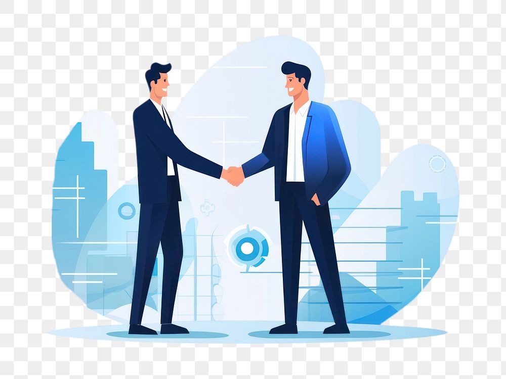 PNG Handshake adult togetherness businesswear. AI generated Image by rawpixel.