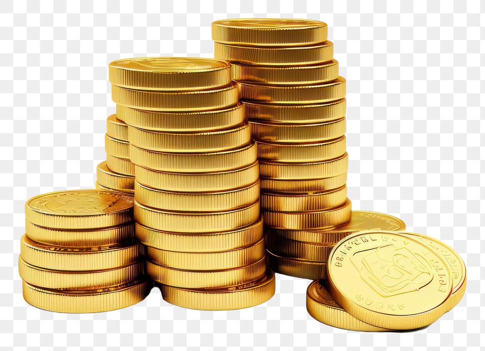 PNG Gold coin money  