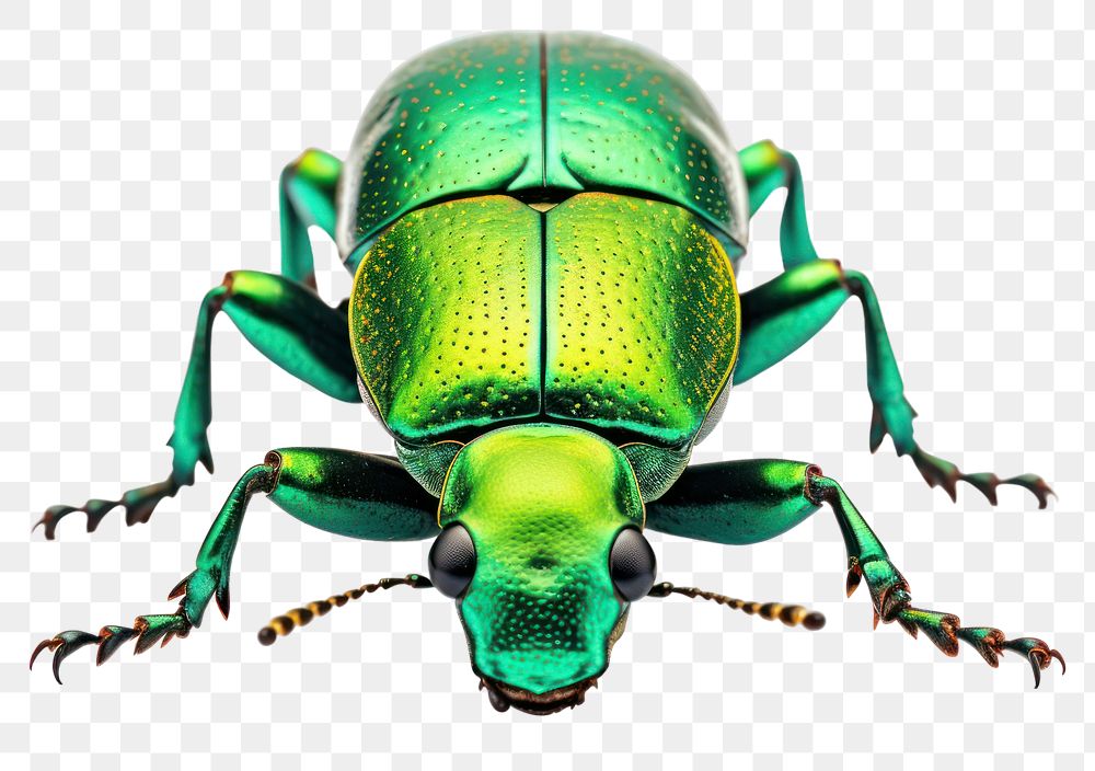 PNG Green buprestis beetle animal insect white background. AI generated Image by rawpixel.