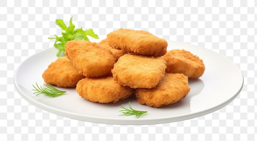 PNG Plate fritters food white background. AI generated Image by rawpixel.