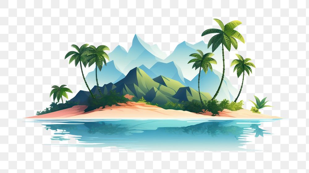 PNG Tropical island landscape outdoors nature. AI generated Image by rawpixel.