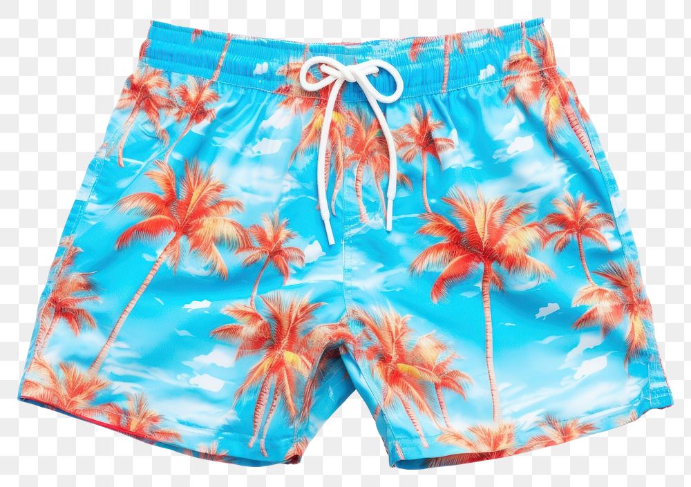 PNG Swimming trunks white background underpants flip-flops. 