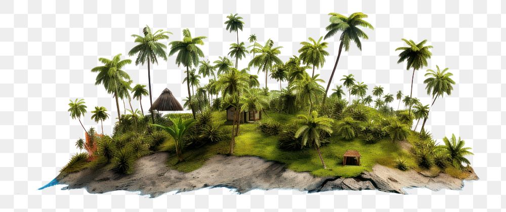 PNG Tropical island landscape outdoors nature. AI generated Image by rawpixel.