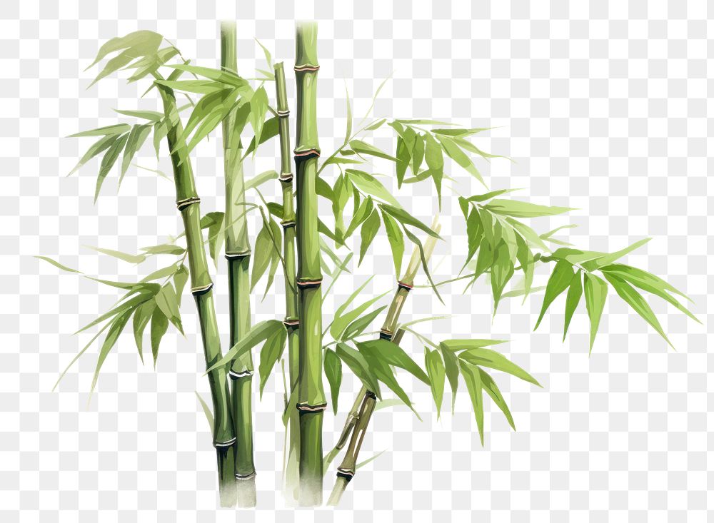 PNG Chinese bamboo plant white background freshness. 