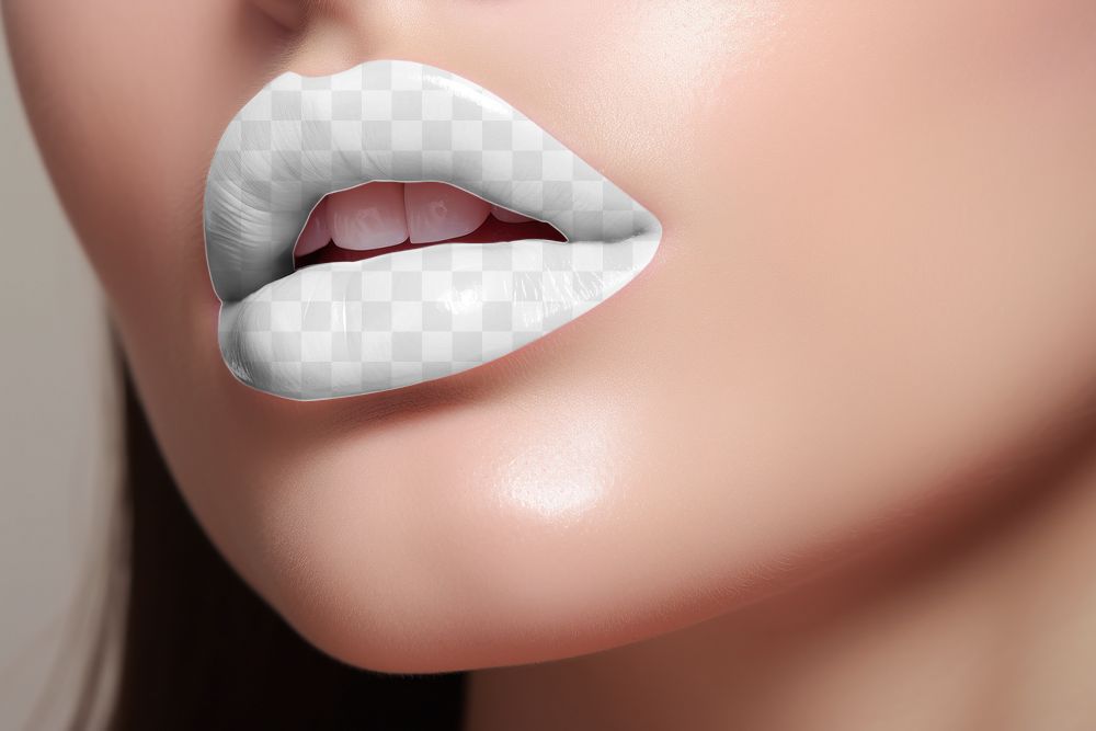 Woman's lips png mockup, transparent design