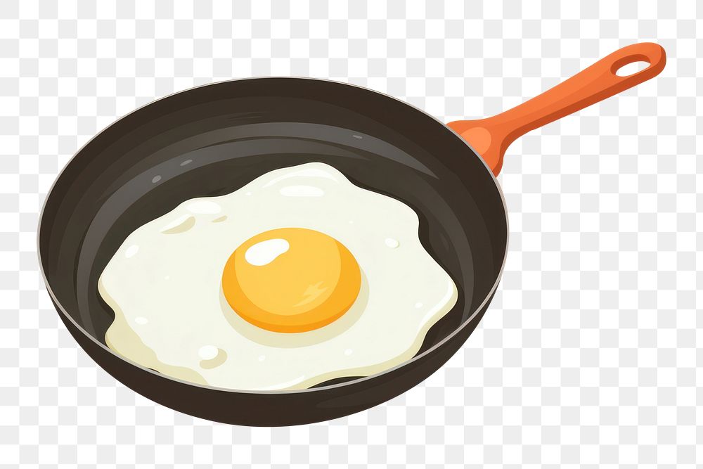 PNG Egg fried food pan wok egg breakfast. AI generated Image by rawpixel.