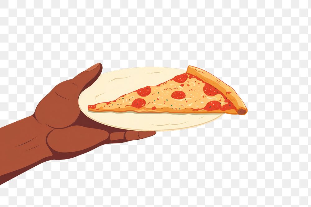 PNG Pizza holding food hand. AI generated Image by rawpixel.