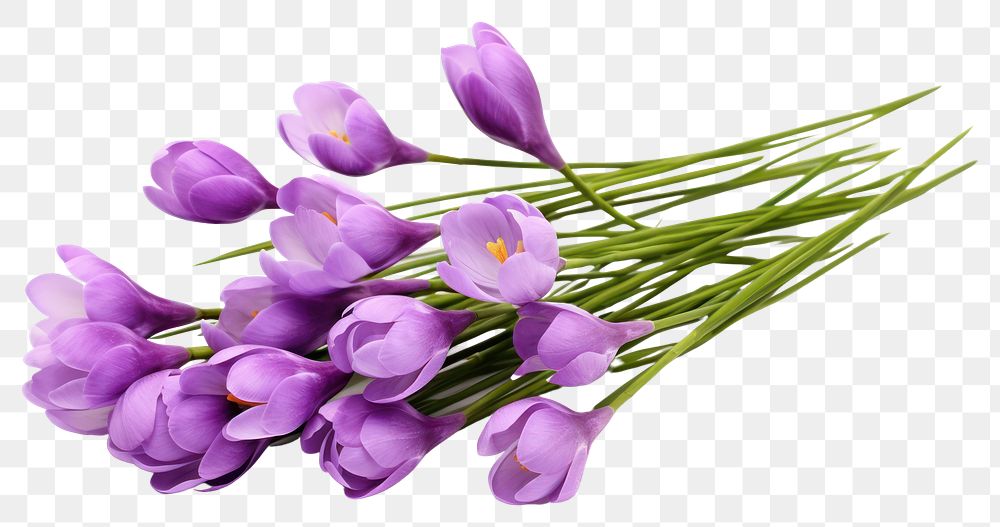 PNG Purple crocus flowers lavender blossom plant. 