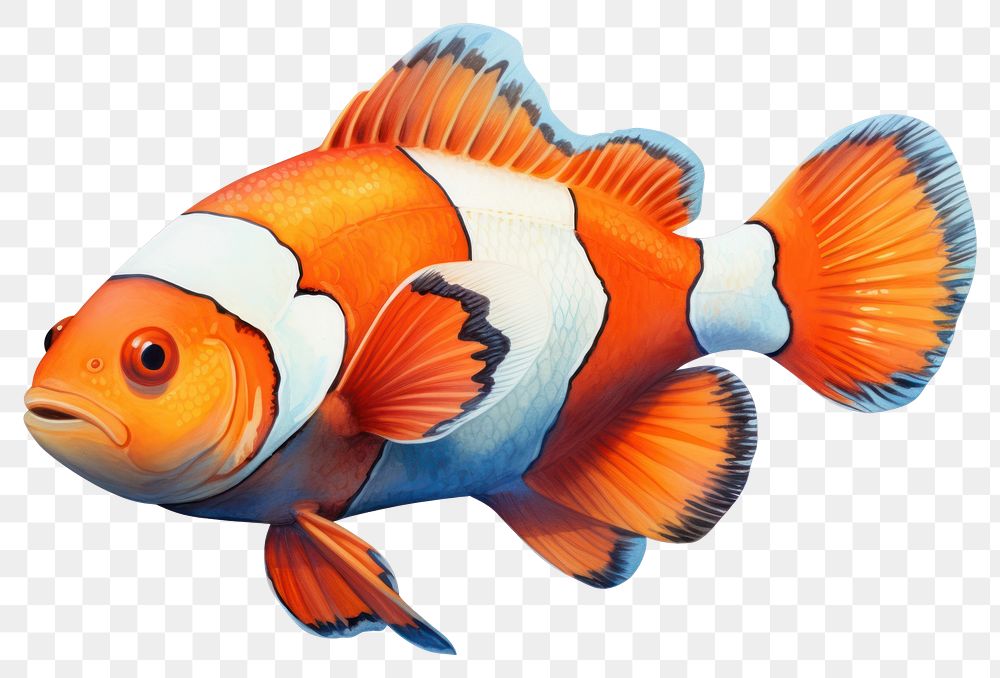 PNG Clown fish goldfish animal pomacentridae. AI generated Image by rawpixel.
