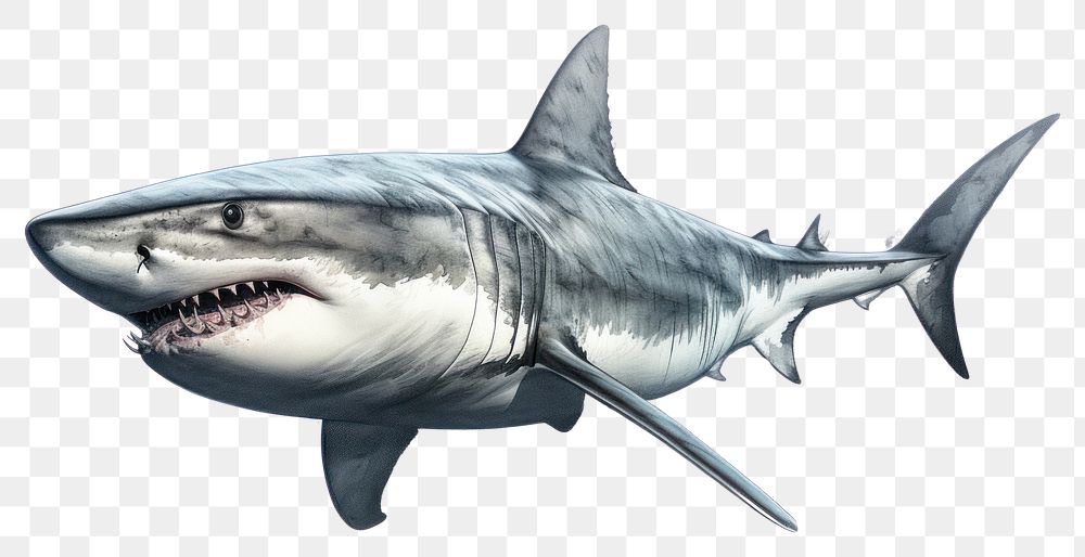 PNG Shark drawing animal sketch. AI generated Image by rawpixel.