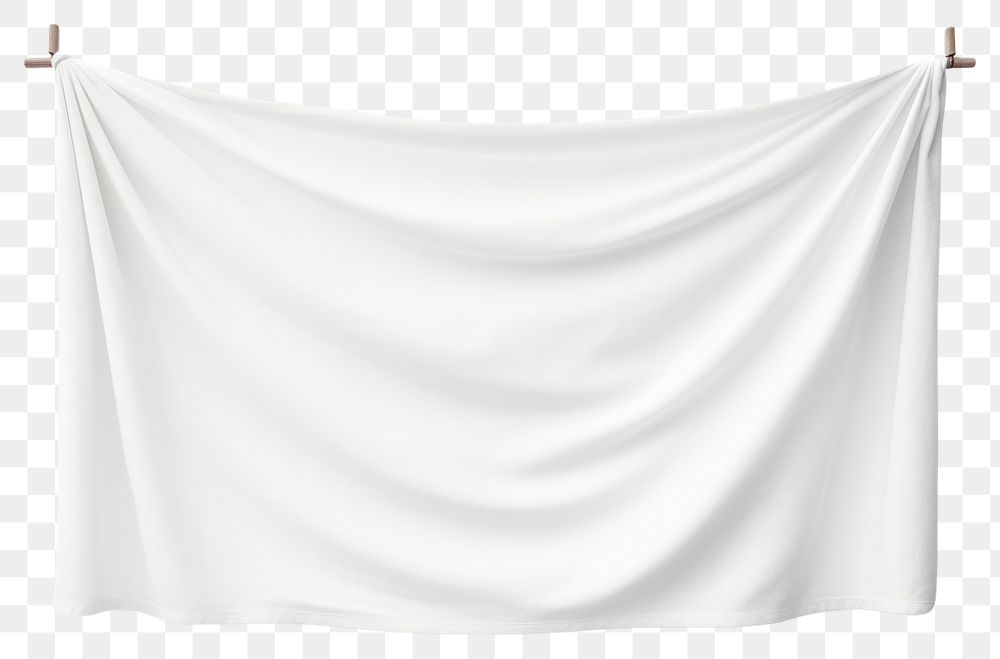 PNG Fabric banner hanging textile white. 