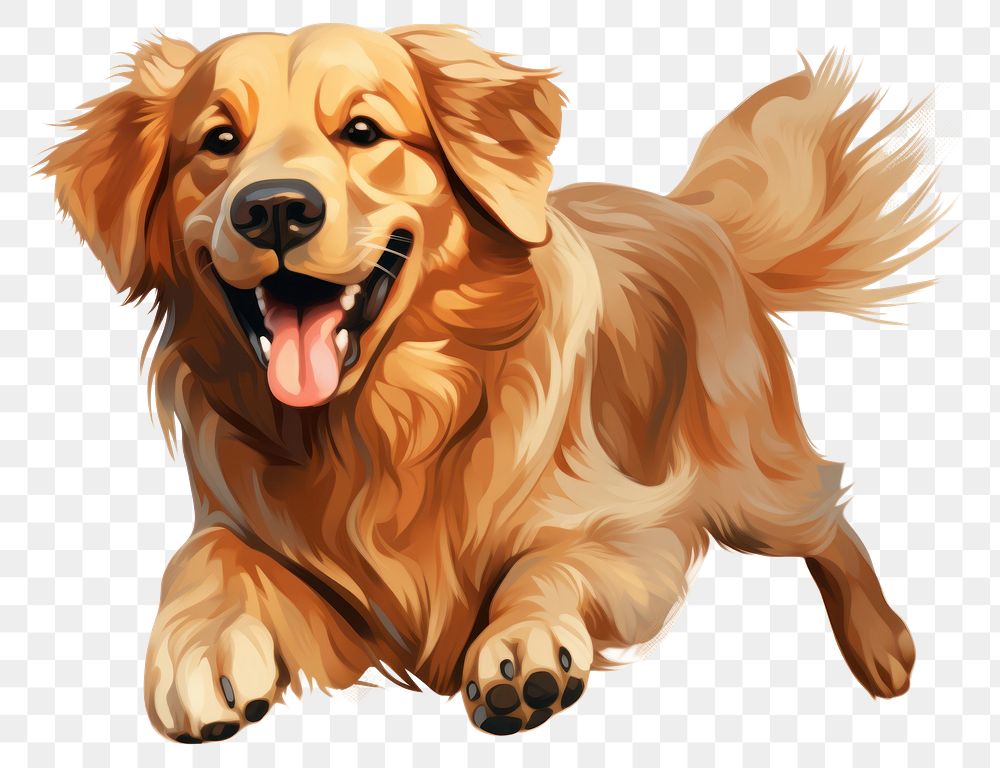 PNG Dog pet retriever mammal. AI generated Image by rawpixel.