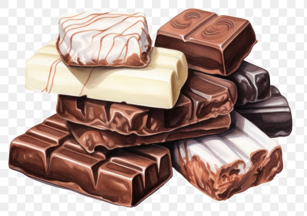 PNG Various chocolate confectionery dessert food. AI generated Image by rawpixel.