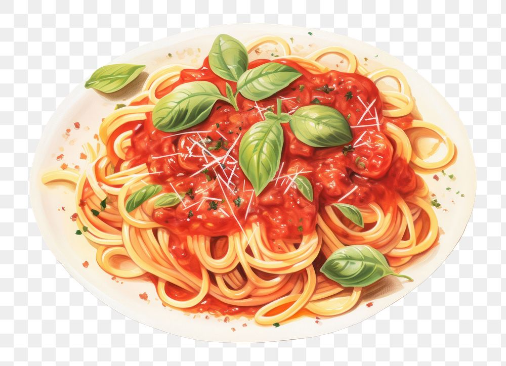 PNG Spaghetti food tomato pasta. 