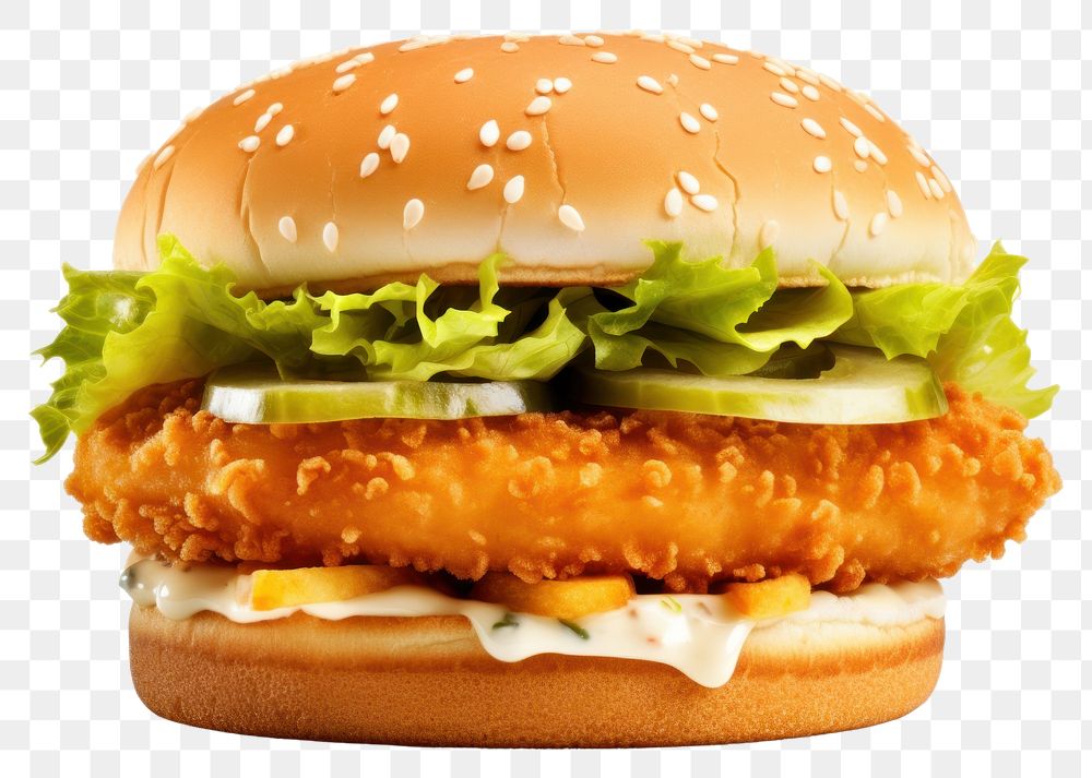 PNG Burger food fish hamburger. AI generated Image by rawpixel.