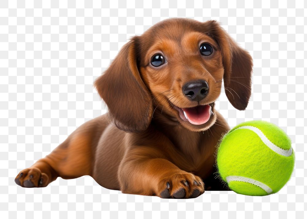 PNG Mammal animal tennis puppy. AI generated Image by rawpixel.
