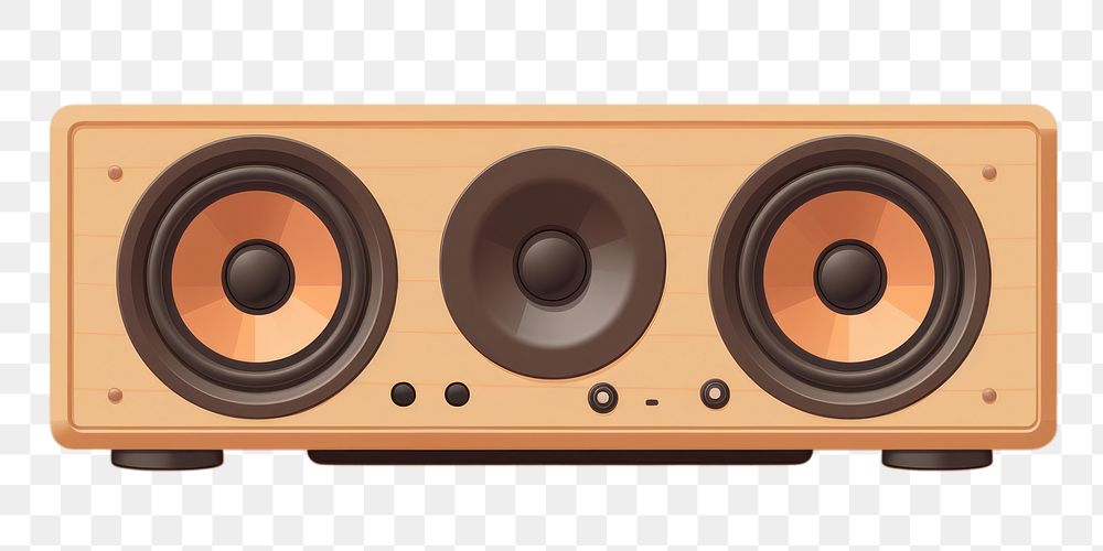 PNG Speaker electronics wood loudspeaker. AI generated Image by rawpixel.