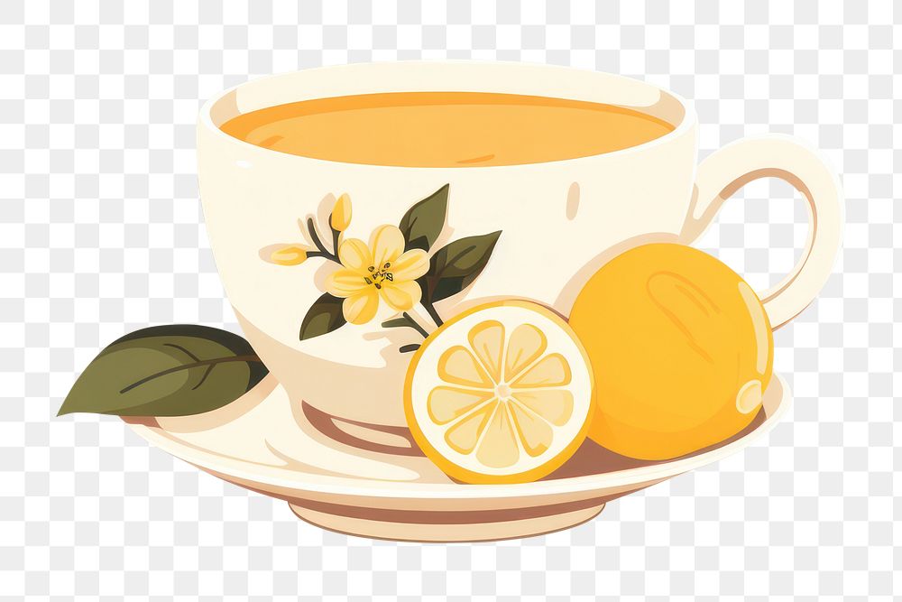 PNG Lemon tea drink food beverage. AI generated Image by rawpixel.