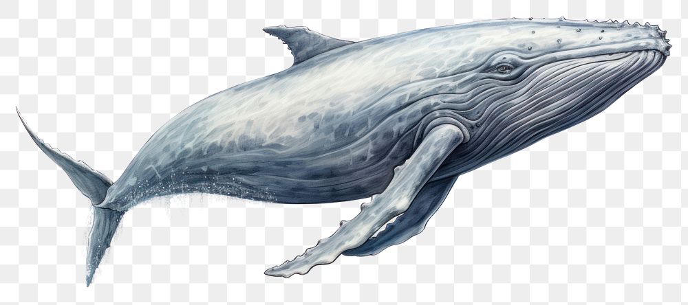 PNG Humpback whale animal wildlife drawing. AI generated Image by rawpixel.
