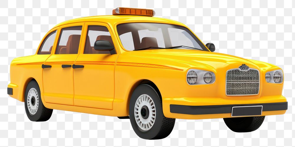 PNG Taxi car vehicle white background transportation. AI generated Image by rawpixel.