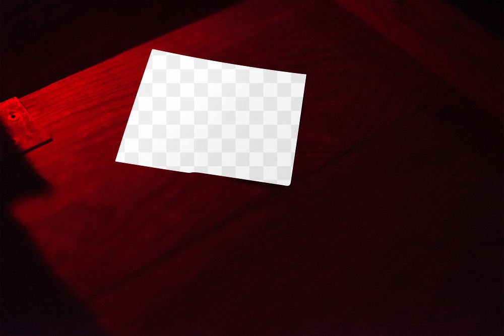 Photo paper png mockup, transparent design