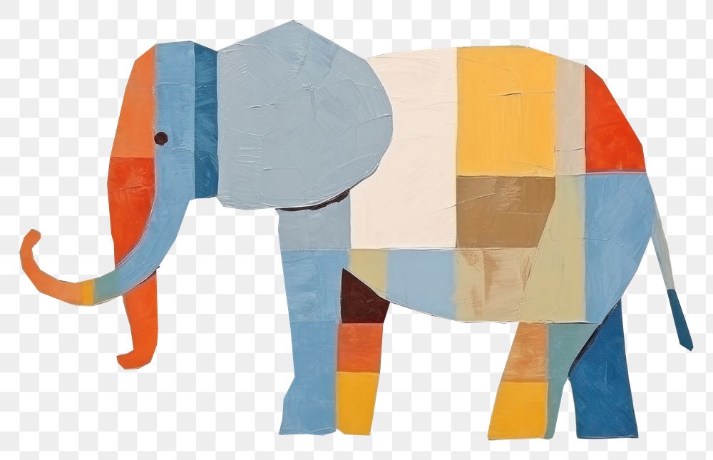 PNG Elephant art wildlife painting. 