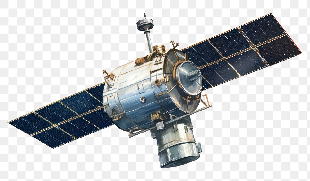 PNG Satellite astronomy space spacecraft. AI generated Image by rawpixel.