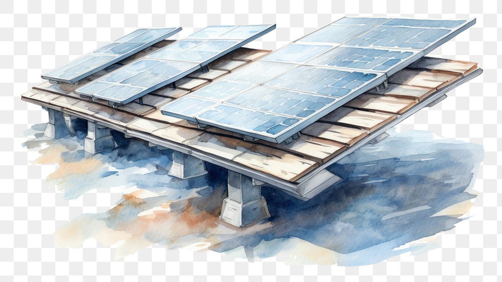 PNG Solar panels roof white background architecture. AI generated Image by rawpixel.
