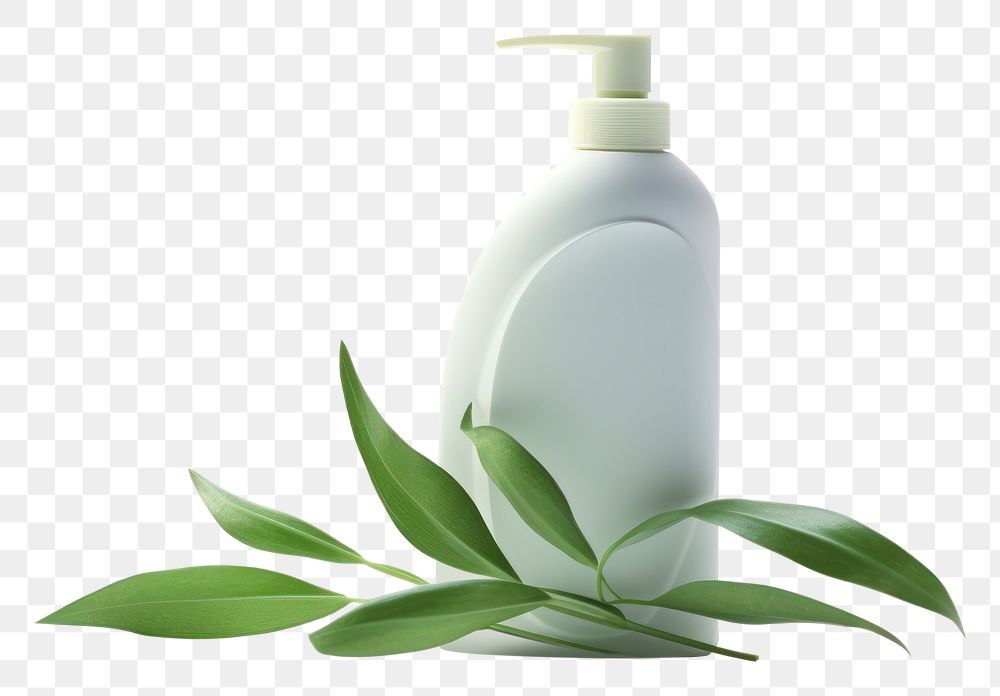 PNG Body care bottle plant leaf. AI generated Image by rawpixel.