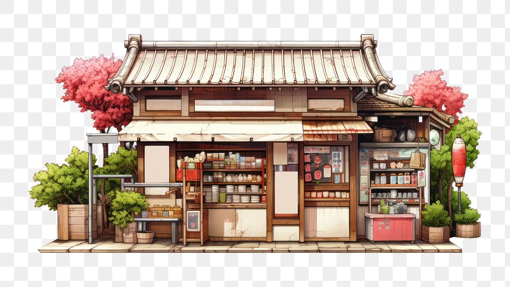 PNG Japanese shop architecture building house. AI generated Image by rawpixel.