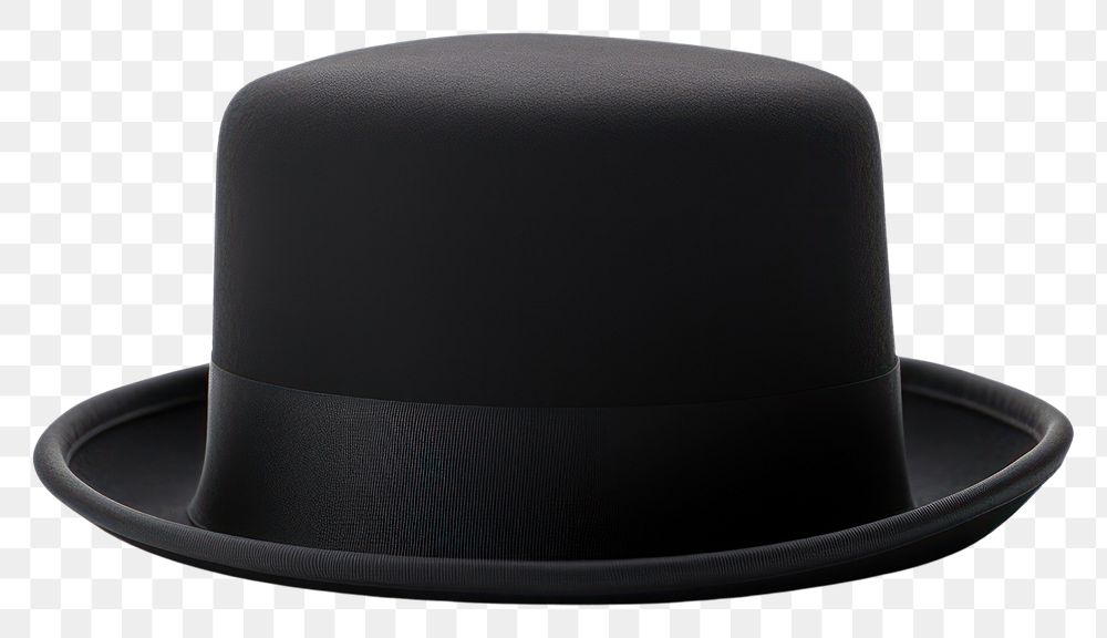 PNG A bowler hat black white background celebration. 