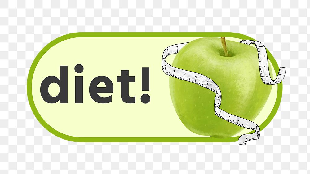 PNG Apple diet slide icon, transparent background