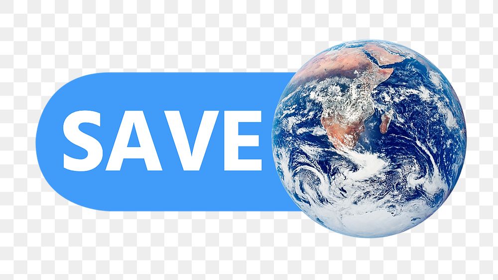 PNG Save earth icon, transparent background