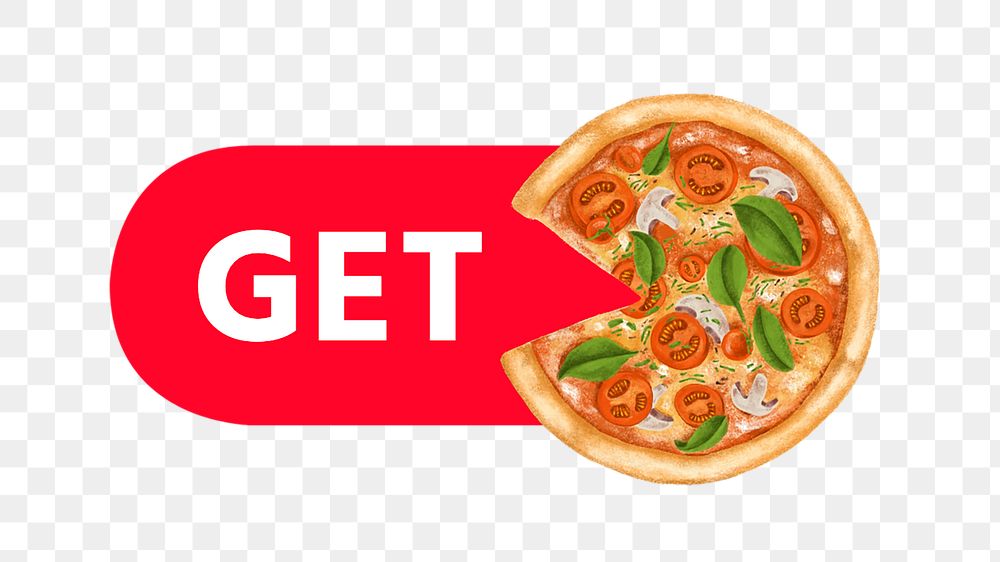 PNG Get pizza icon, transparent background