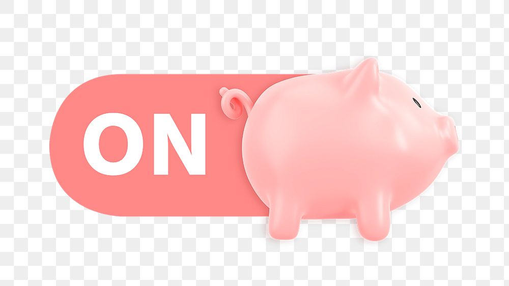 PNG On piggy bank icon, transparent background