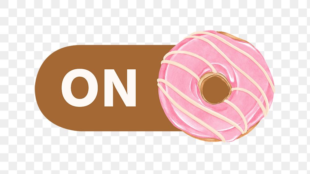 PNG On donut icon, transparent background