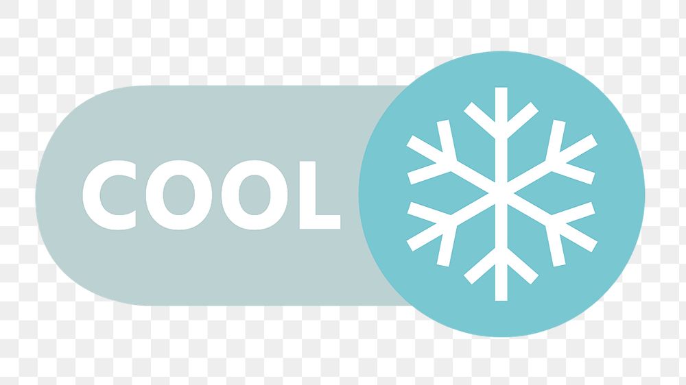 PNG Cool snowflake icon, transparent background