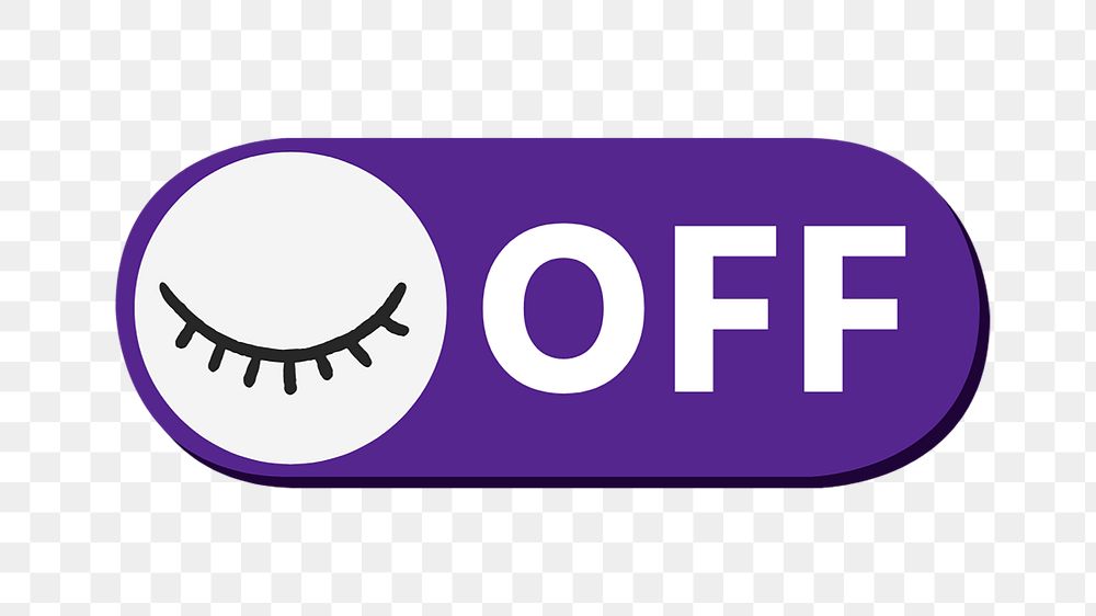 PNG Off closed eye icon, transparent background