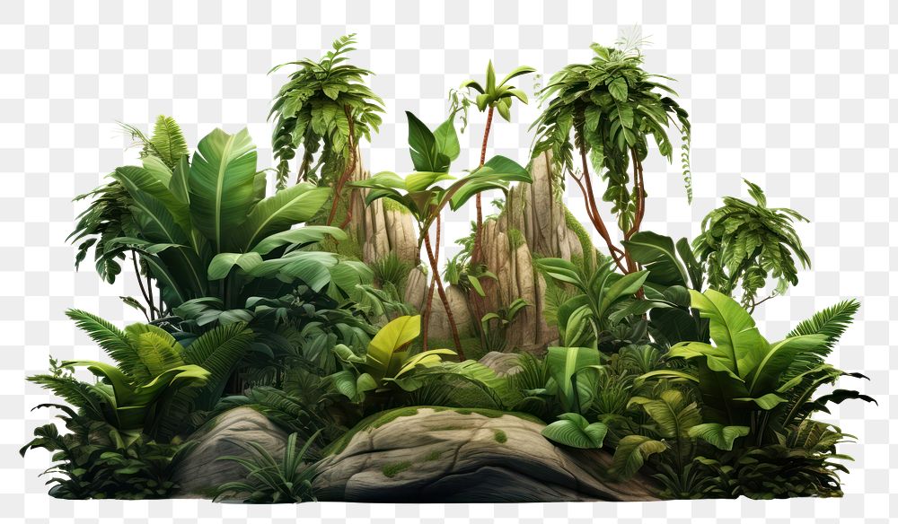 PNG Tropical jungle vegetation outdoors nature. AI generated Image by rawpixel.