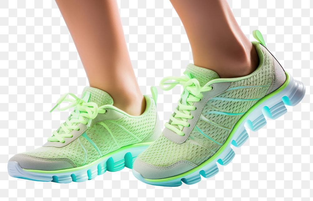 PNG Sport shoes footwear sports green. AI generated Image by rawpixel.
