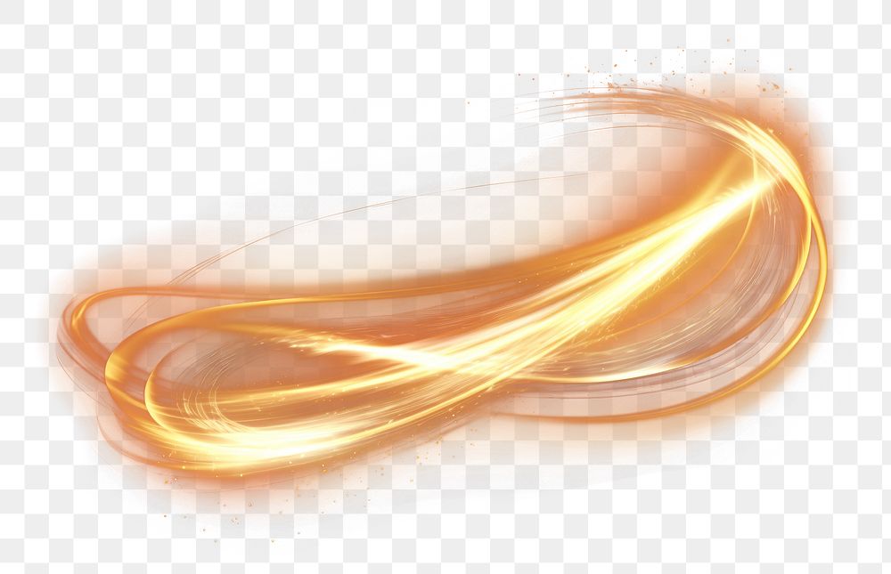 PNG Light gold twirl light circle curve