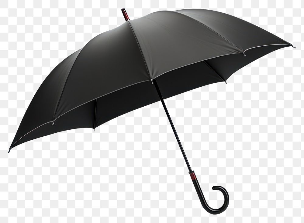 PNG Black umbrella white background protection sheltering. AI generated Image by rawpixel.