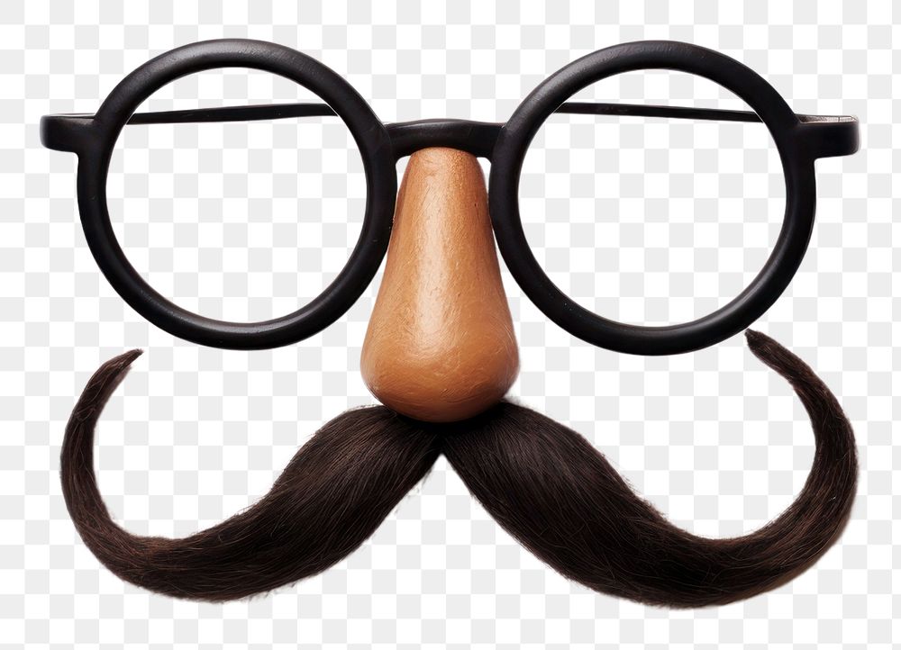 PNG Disguise glasses moustache white background accessories. AI generated Image by rawpixel.