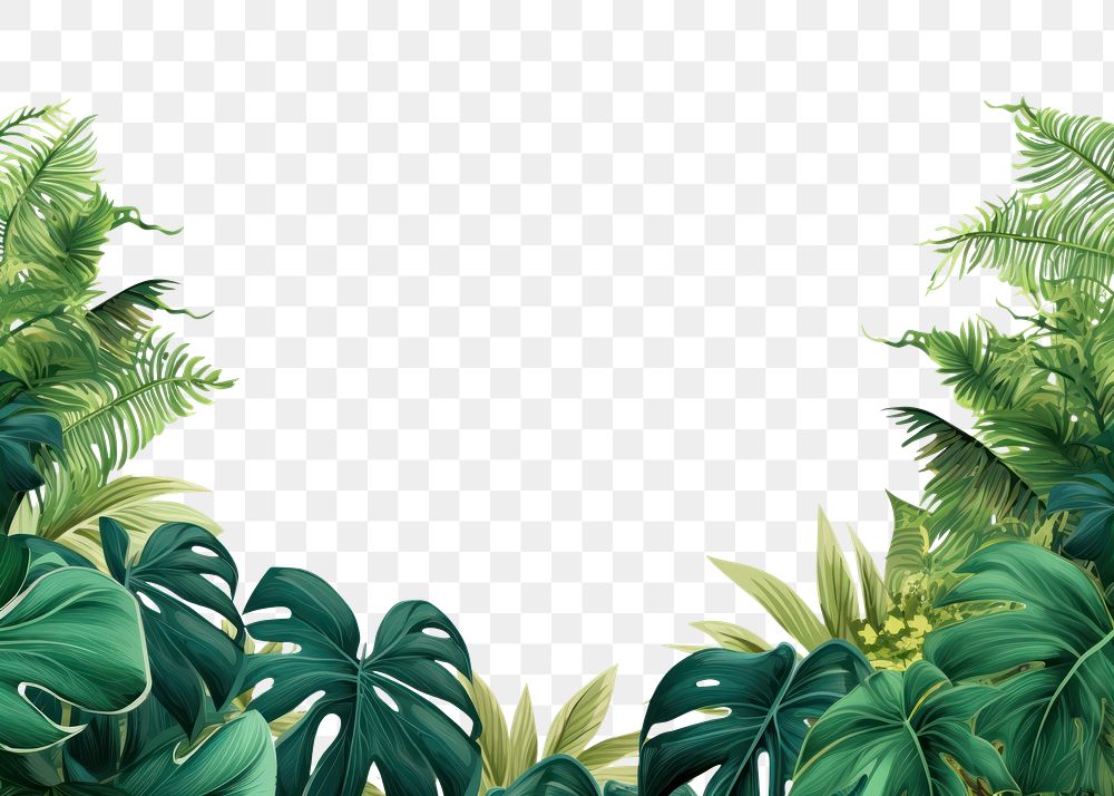 PNG Jungle leaves backgrounds outdoors nature. AI generated Image by rawpixel.