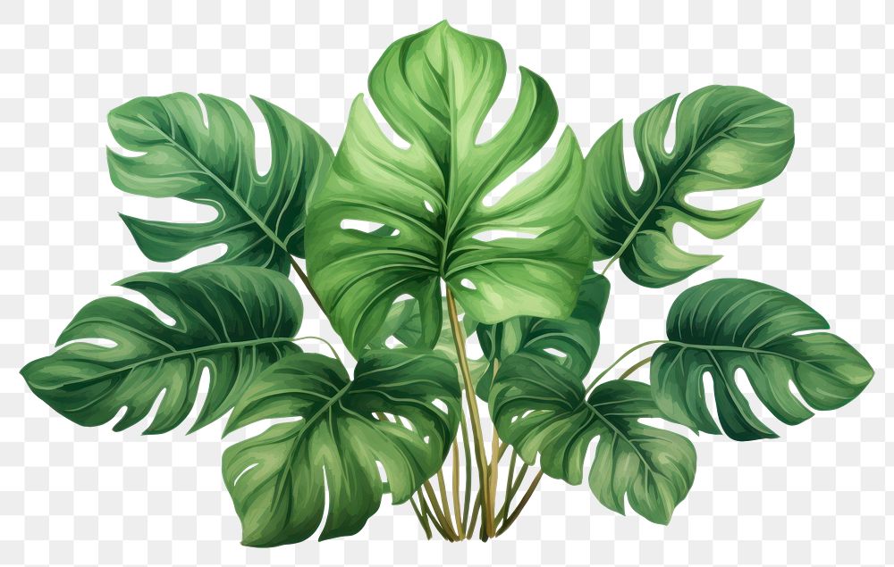 PNG Jungle leaves plant leaf white background. AI generated Image by rawpixel.