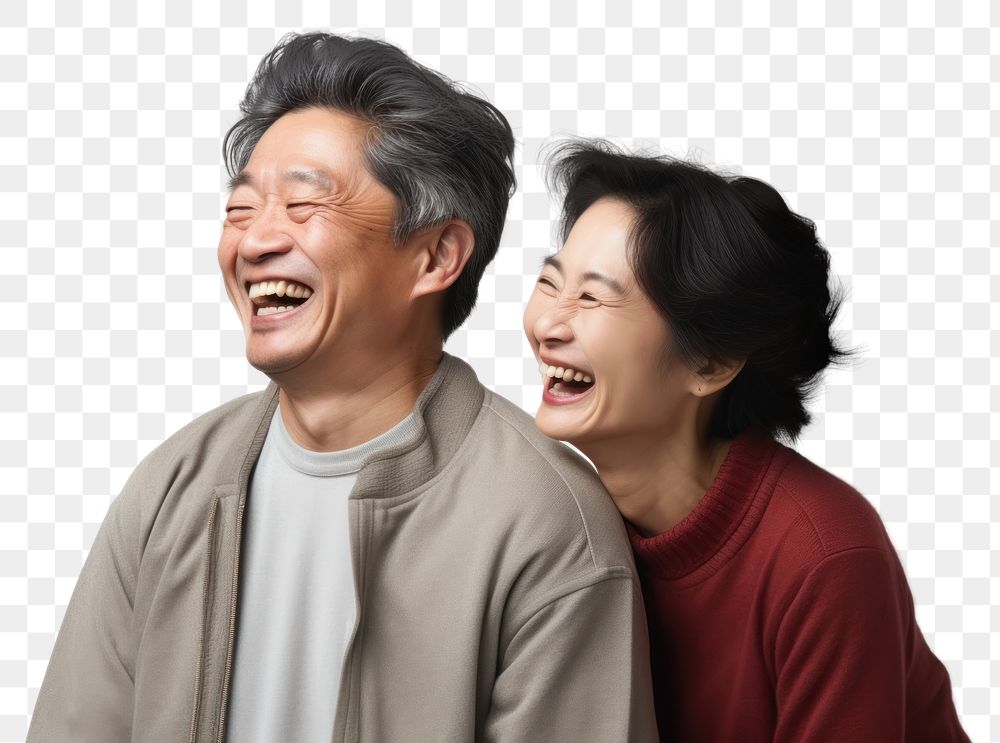 PNG Laughing adult togetherness affectionate. AI generated Image by rawpixel.