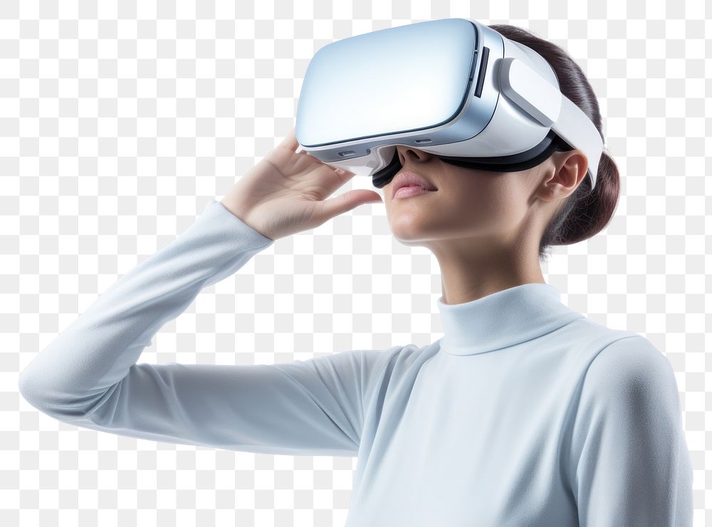 PNG Child wearing vr photo white background accessories. AI generated Image by rawpixel.
